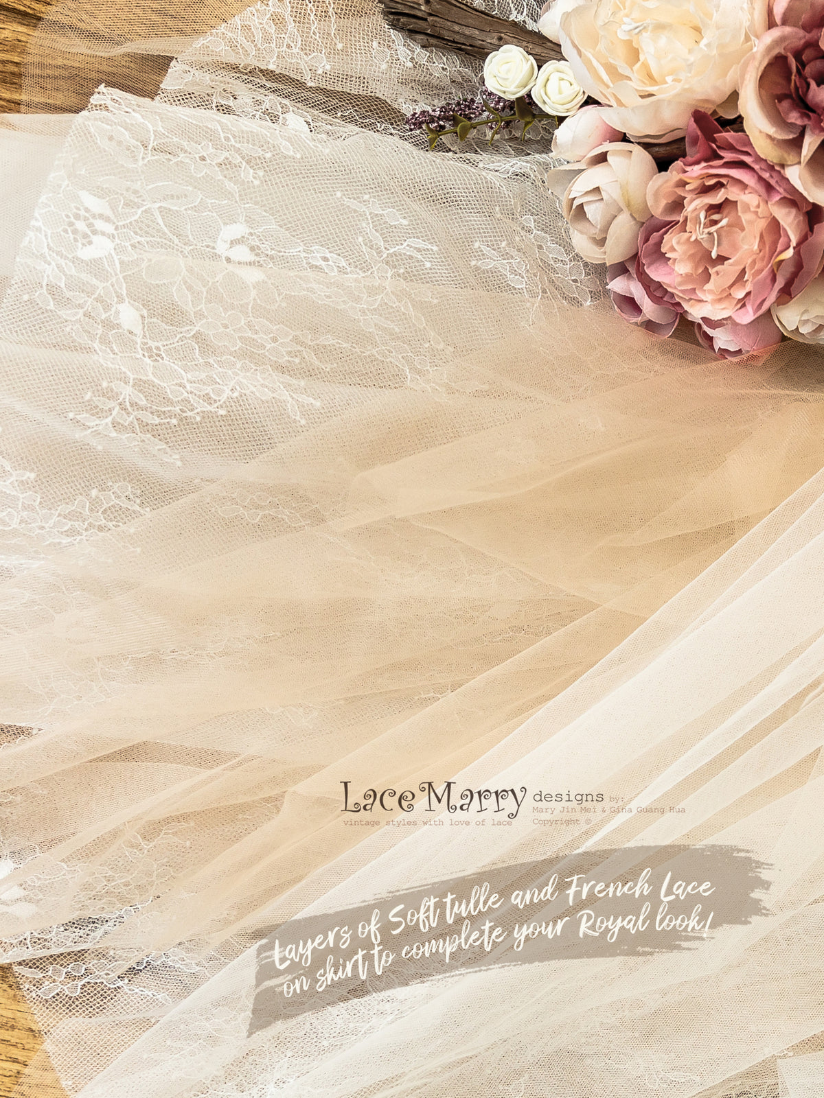 Ombre Tulle Wedding Dress