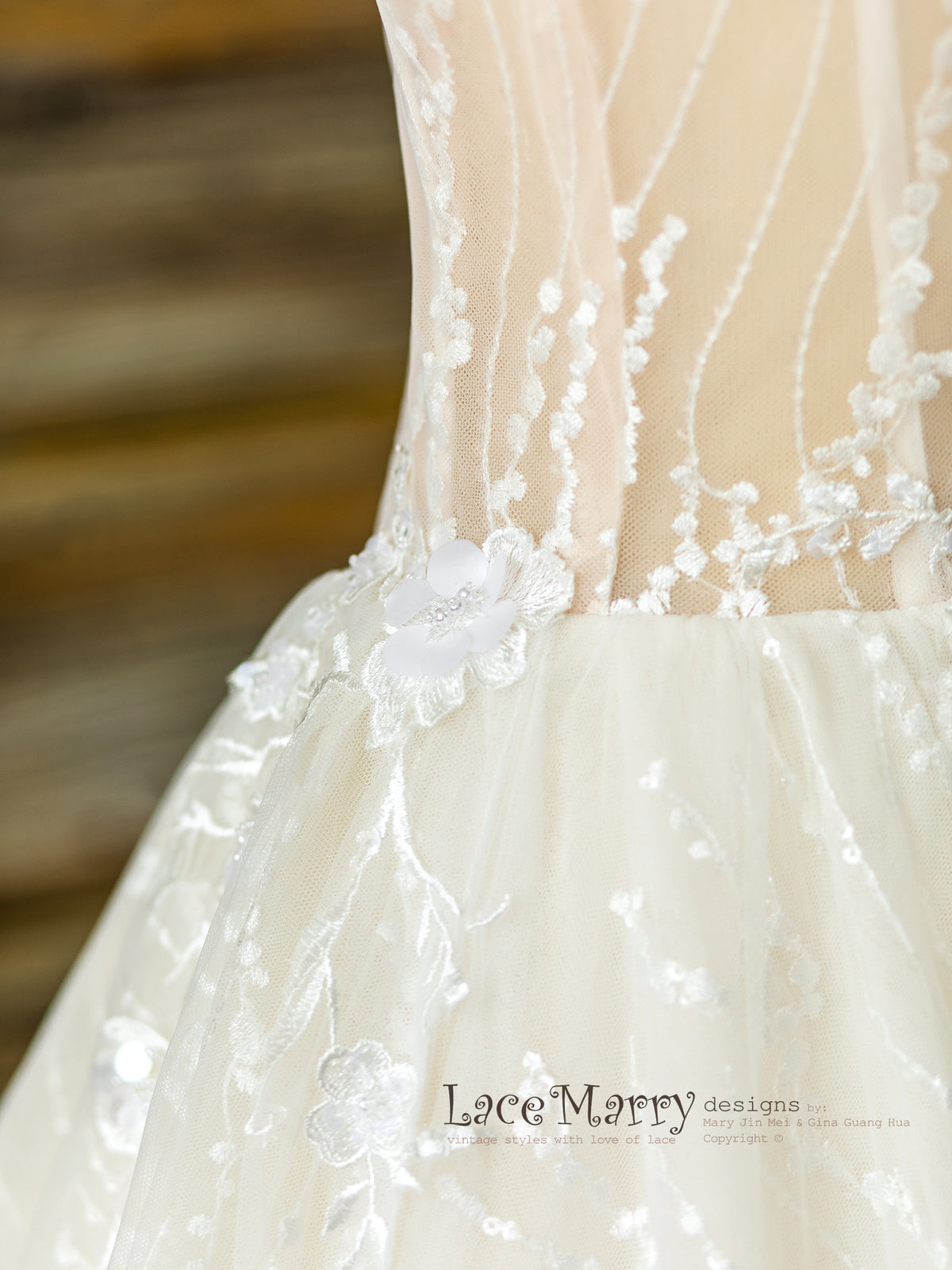 Gorgeous Lace Wedding Dress Detail