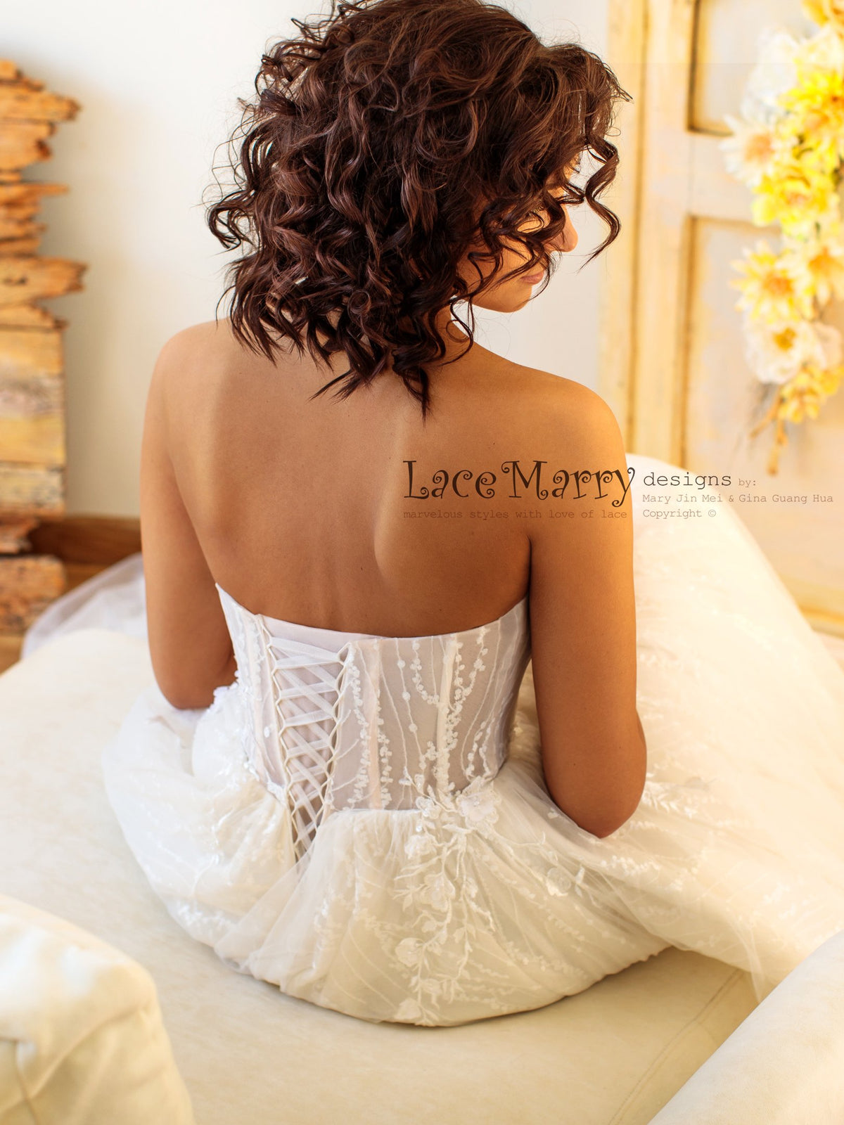 Corset Back Wedding Dress