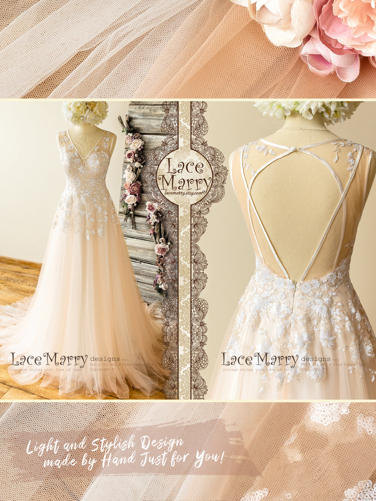 Sparkling Boho Wedding Dress