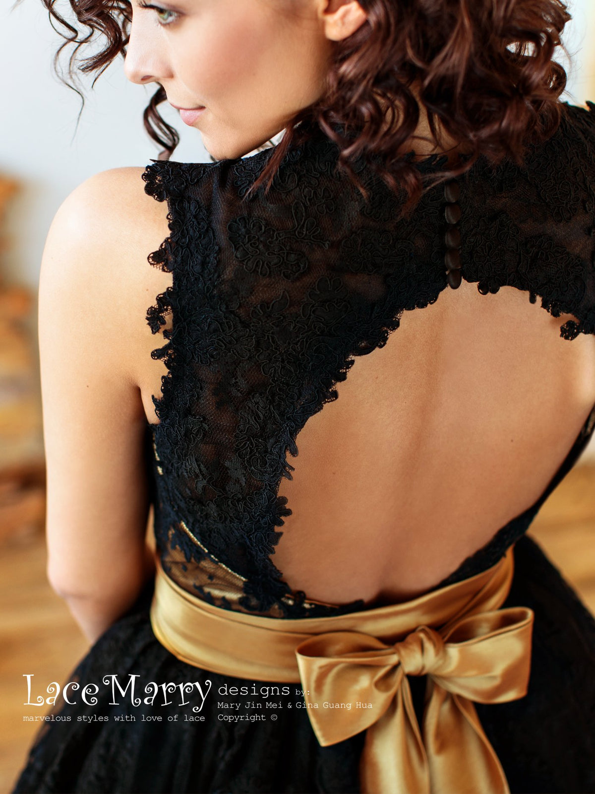 wedding dress black and gold XYAYE Vintage Champagne Strapless Wedding Dresses for Bride 2025 Lace Dress