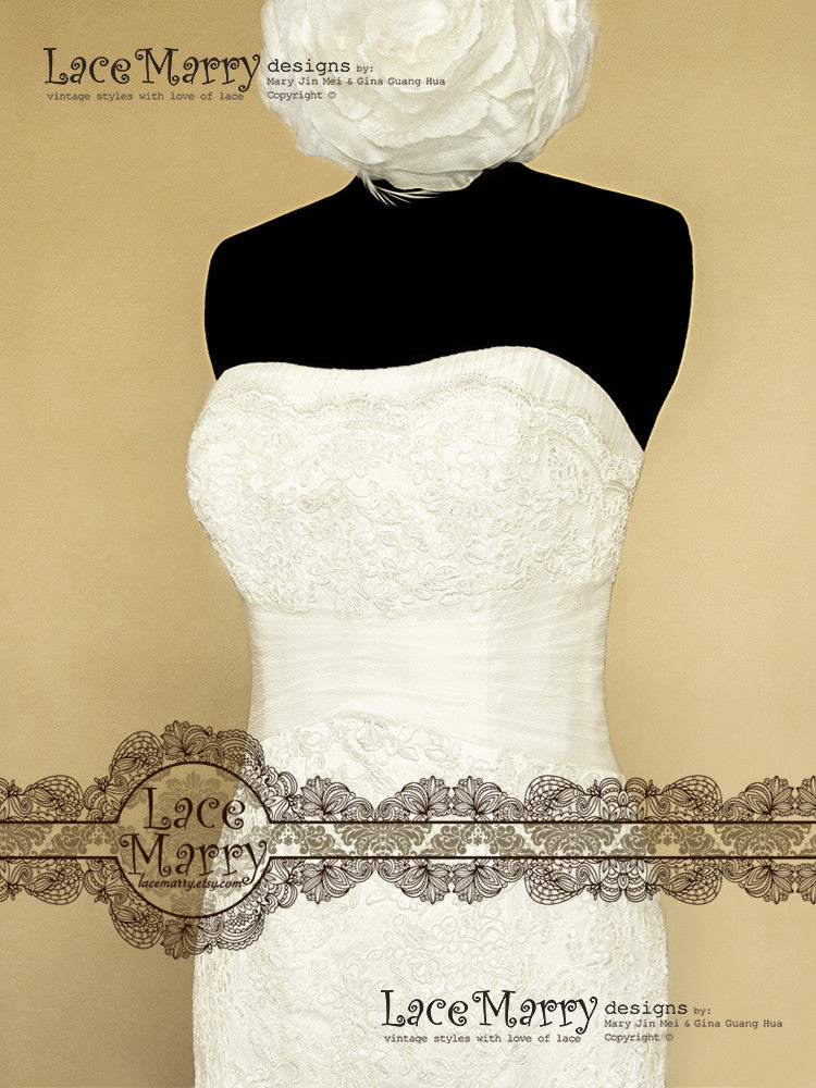 Applique Design Handmade Wedding Dress