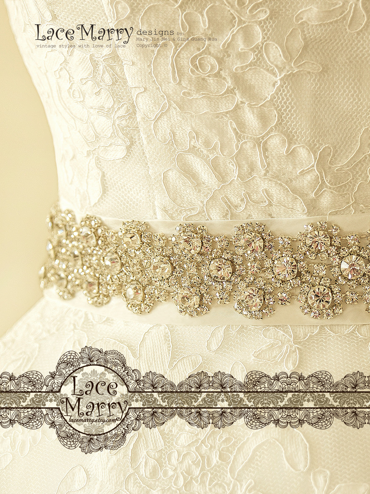 Bridal Beaded Sash