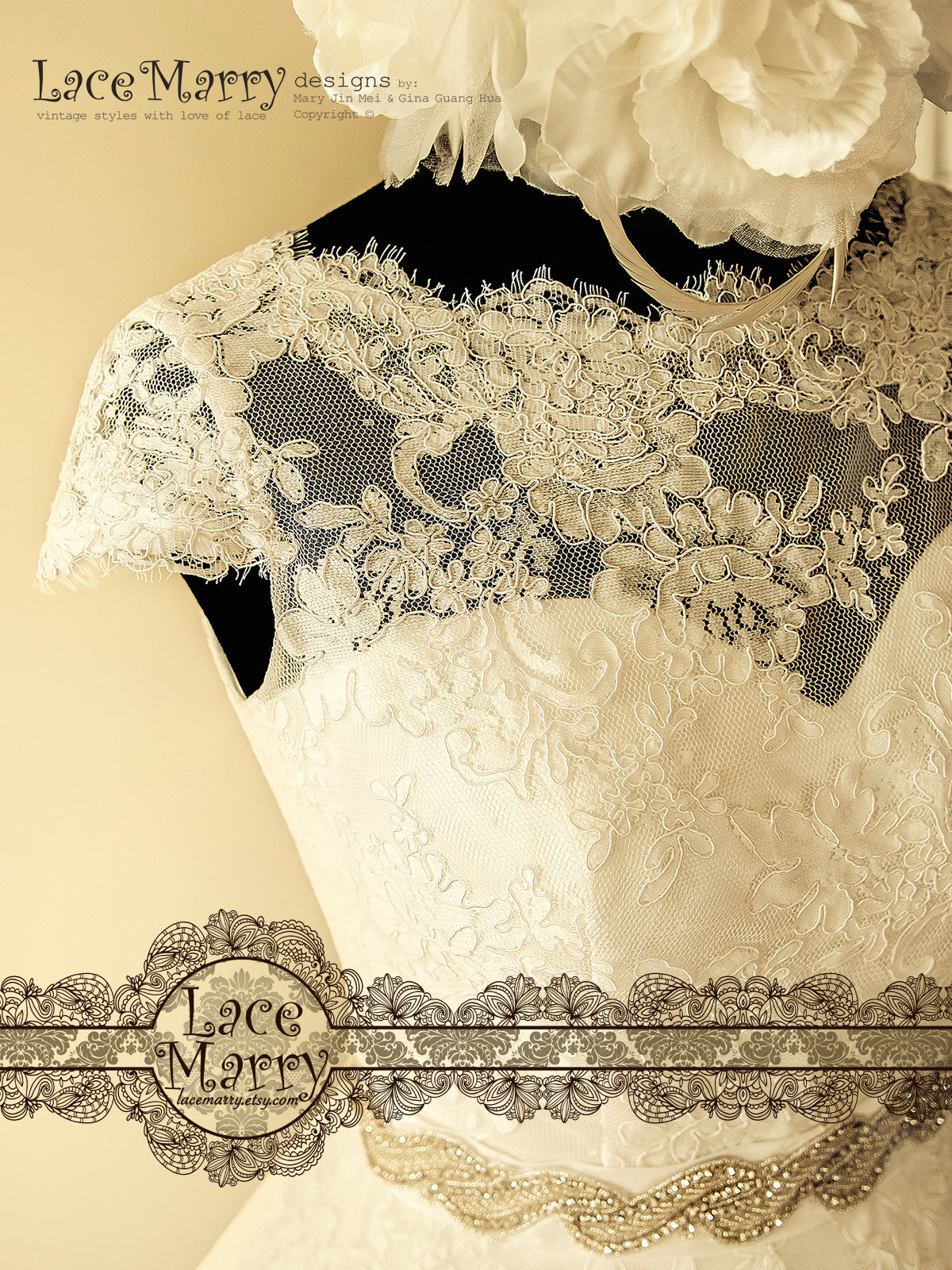 Small Cap Sleeves 50s Wedding Dress