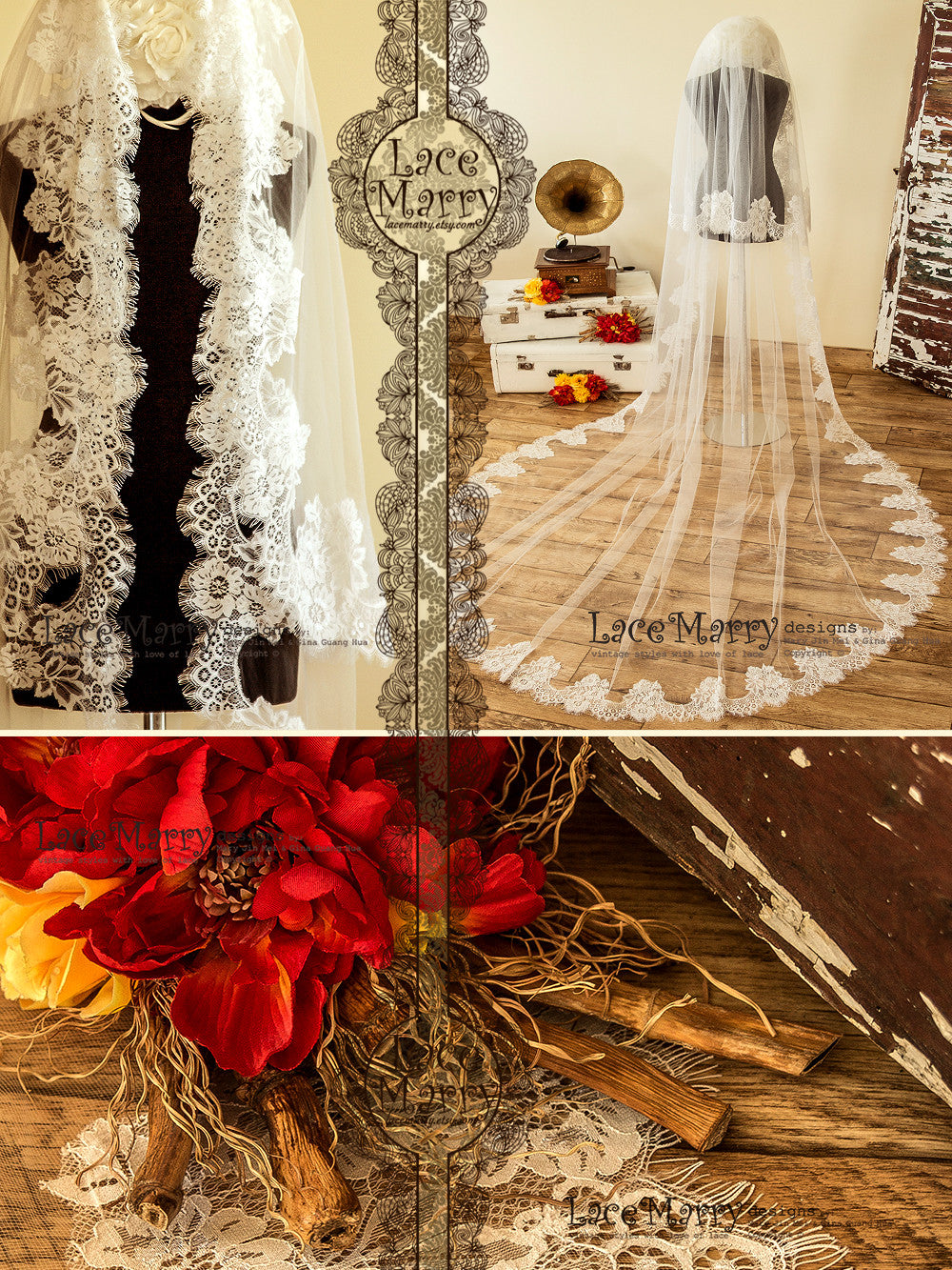 Lace Spanish Wedding Veil