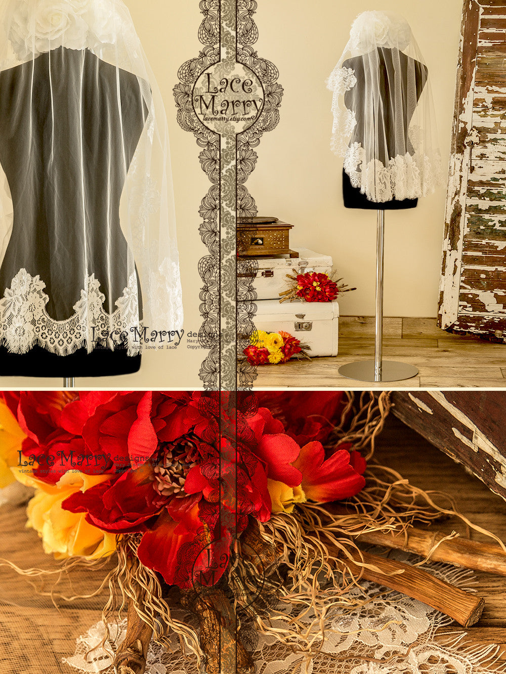 Short Lace Veil