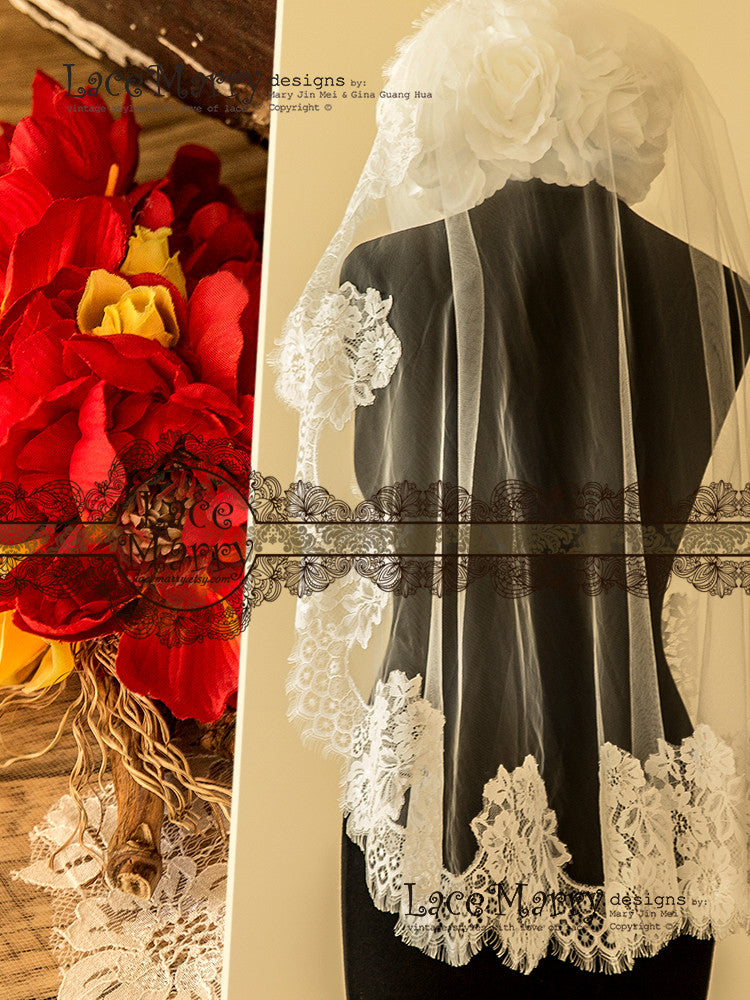Fingertip Length Wedding Veil
