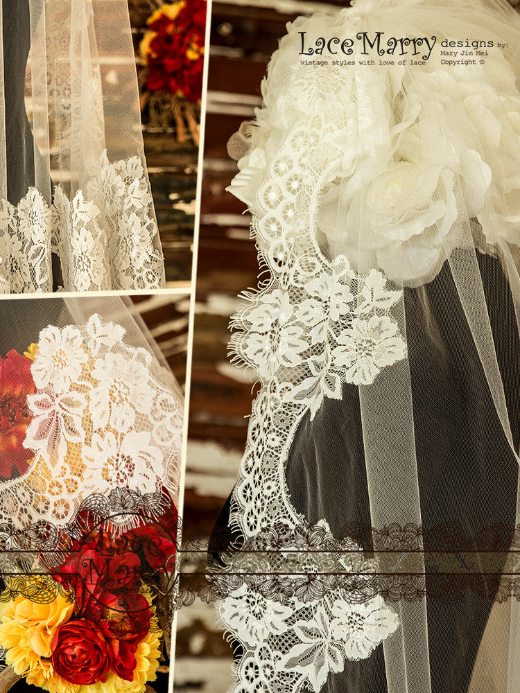 French Lace Wedding Veil