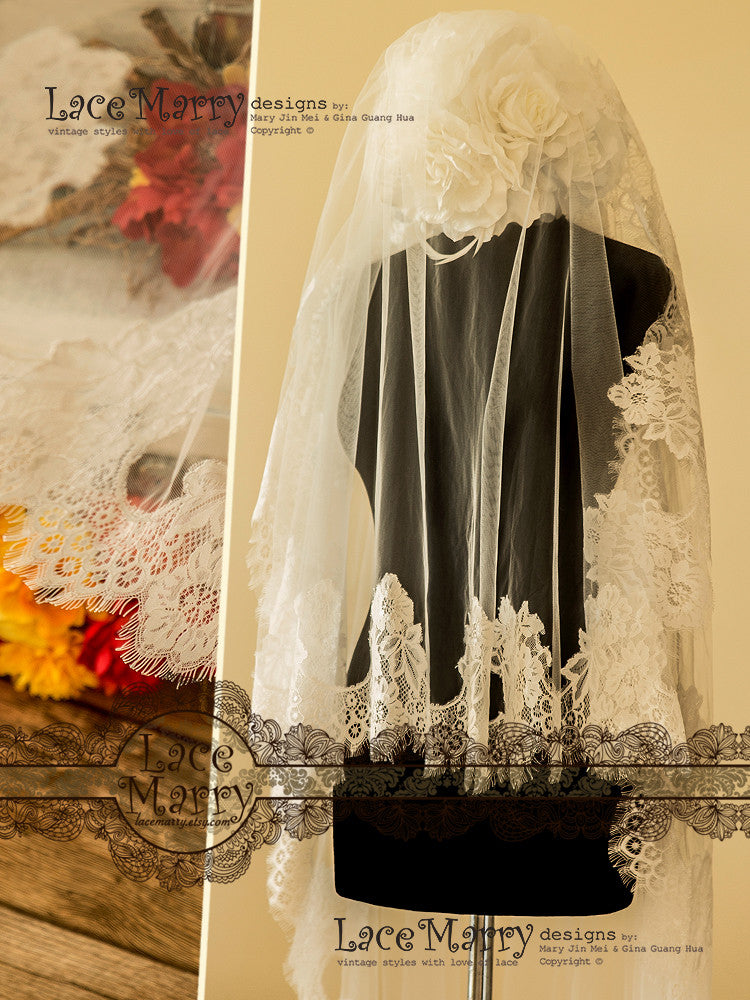 Lace Edged Bridal Veil
