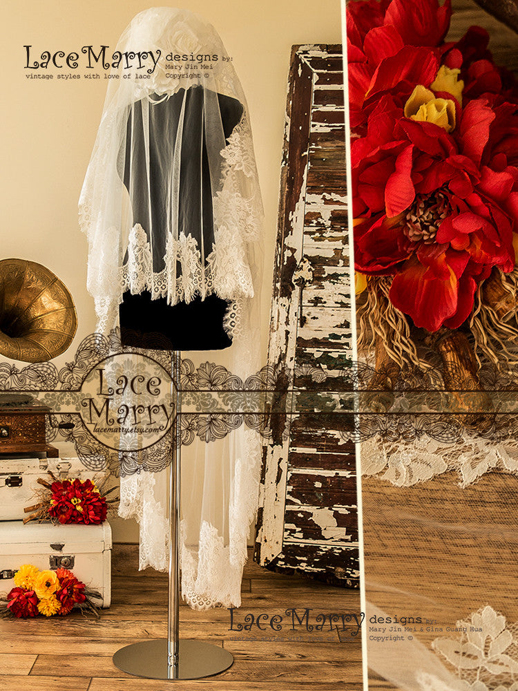 Fingertip Length Wedding Veil