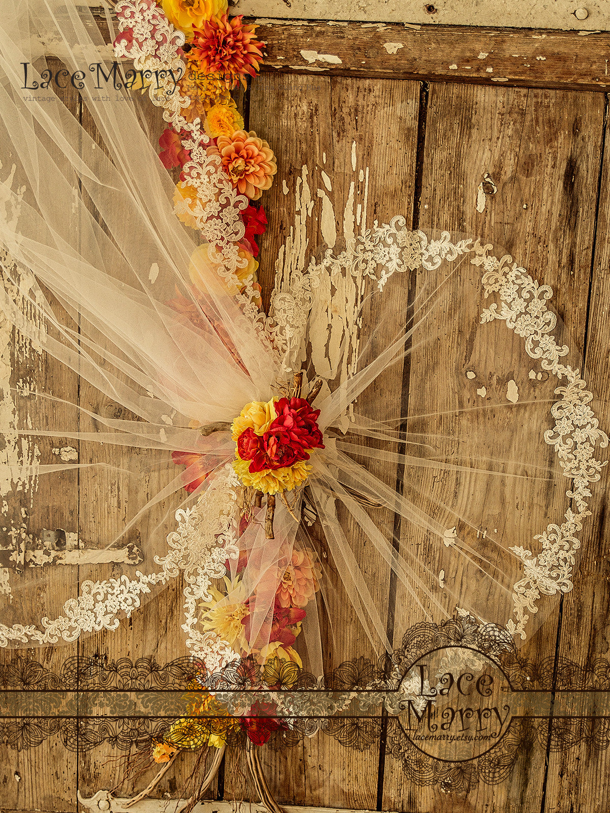 Lace Edge Circle Wedding Veil