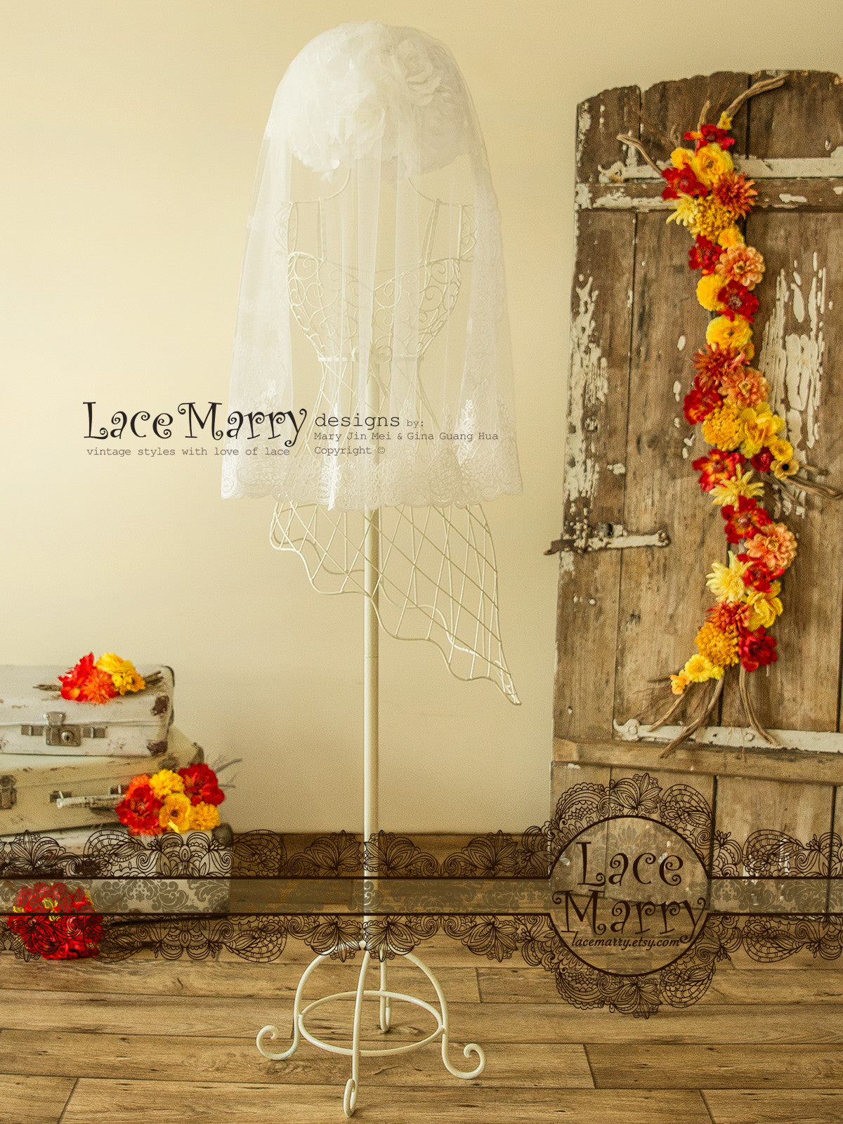Fingertip Lightweight Bridal Veil