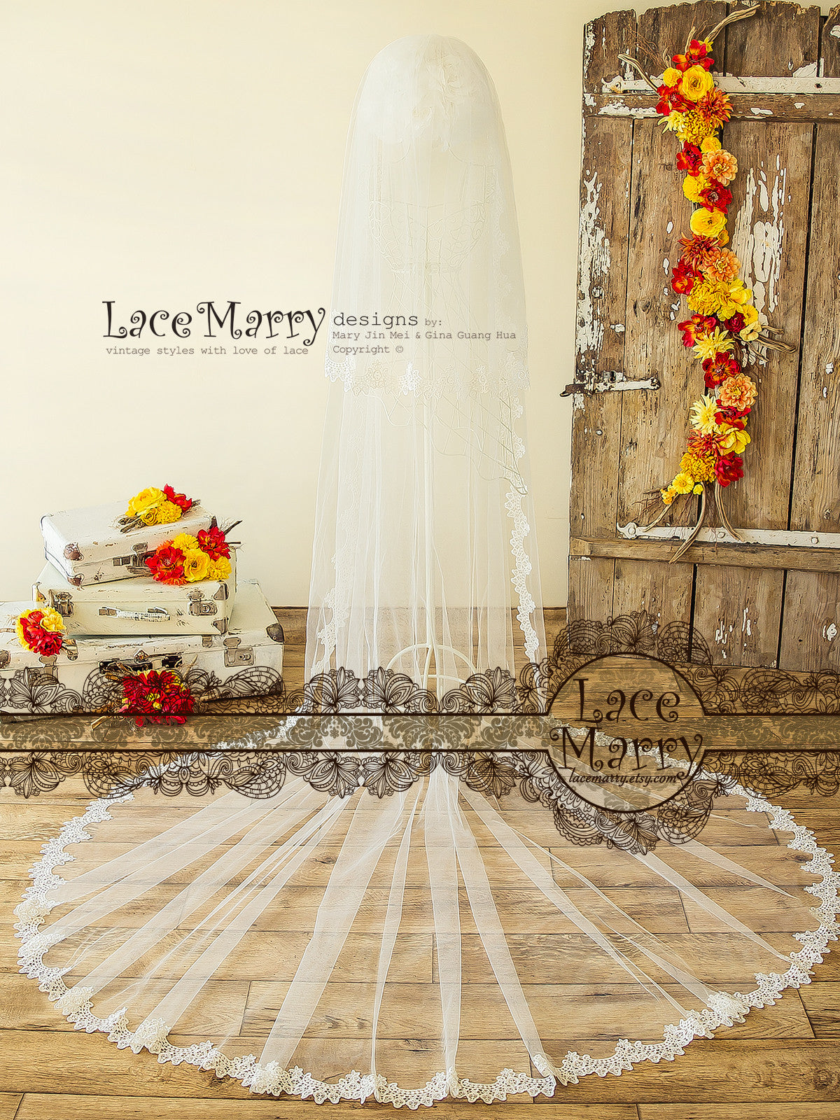 Double Layer Cathedral Veil