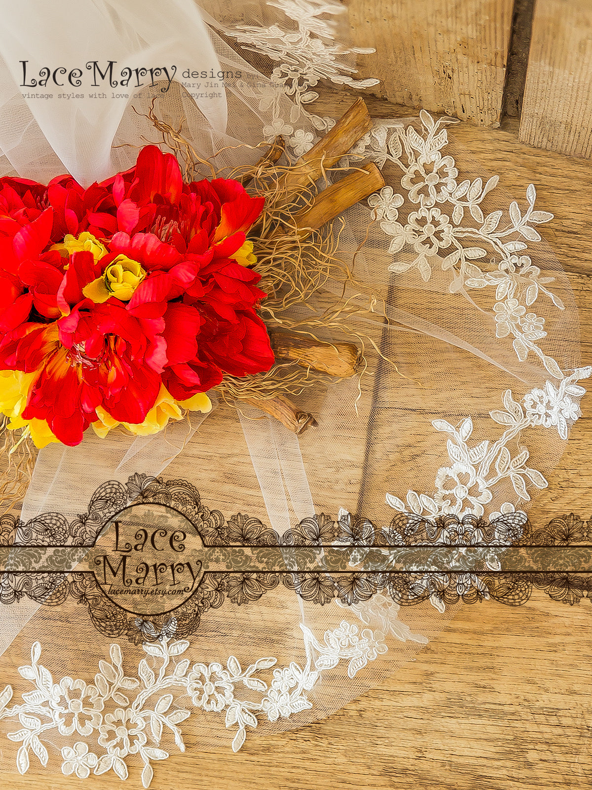 Single Tier Short Wedding Veil