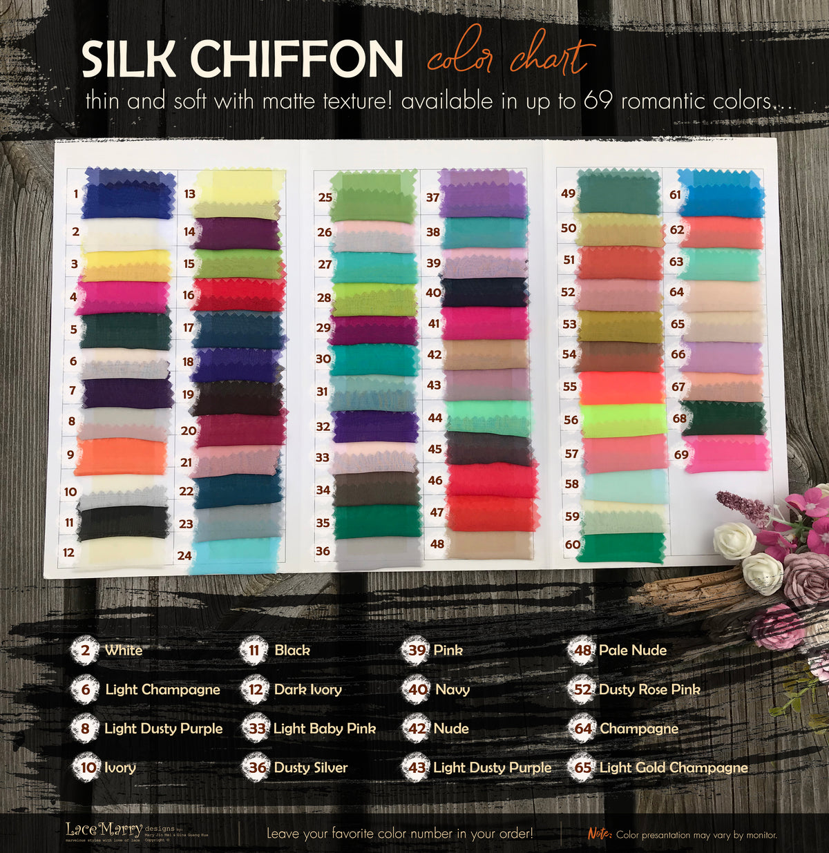 Silk Chiffon Color Book
